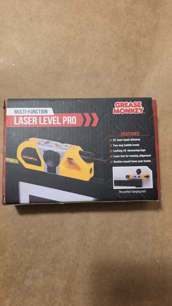 Grease Monkey Multi-function Laser Level Pro 32 Ft Beam Distance