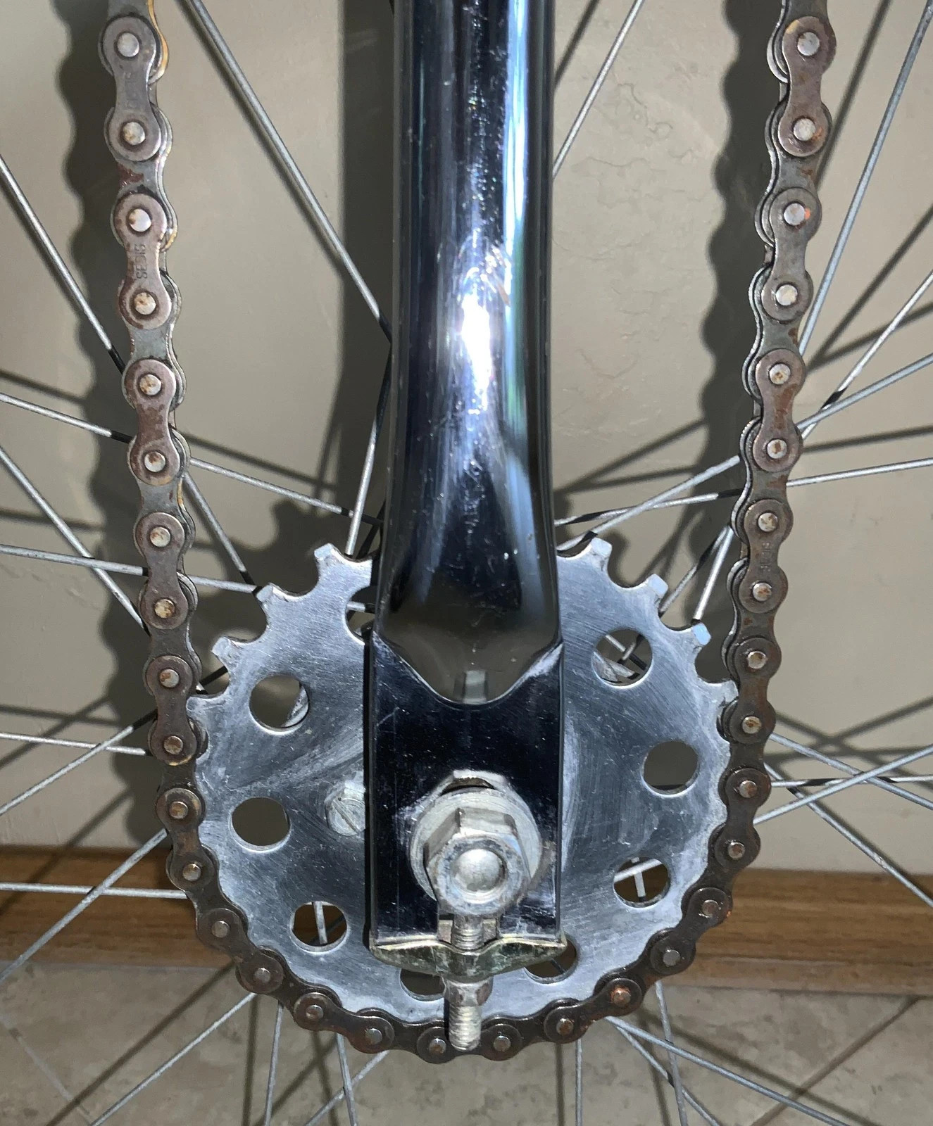 VIDEO! 5/6 ft Schwinn Giraffe Unicycle Chrome Nimbus Performers Circus Monowheel