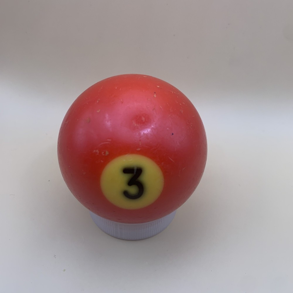 Vintage Replacement Pool Ball Billiards Red Solid #3 Ball 2 1/4" Diameter