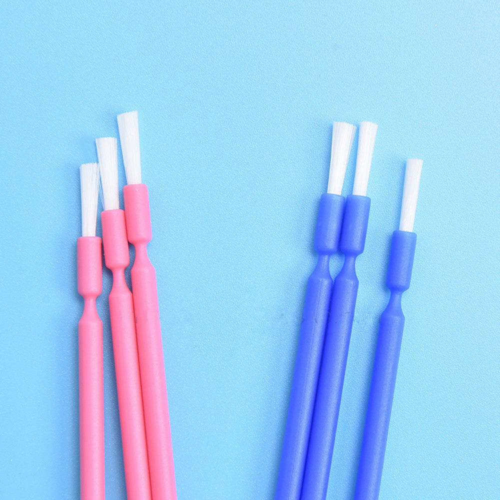 1 Box Dental Disposable Micro Applicator Brush Bendable Long Shank Brush Blue