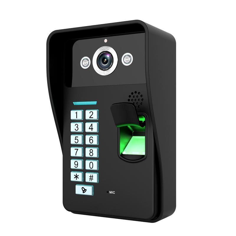 10" LCD Fingerprint Recognition Video Door Phone Intercom System RFID Password