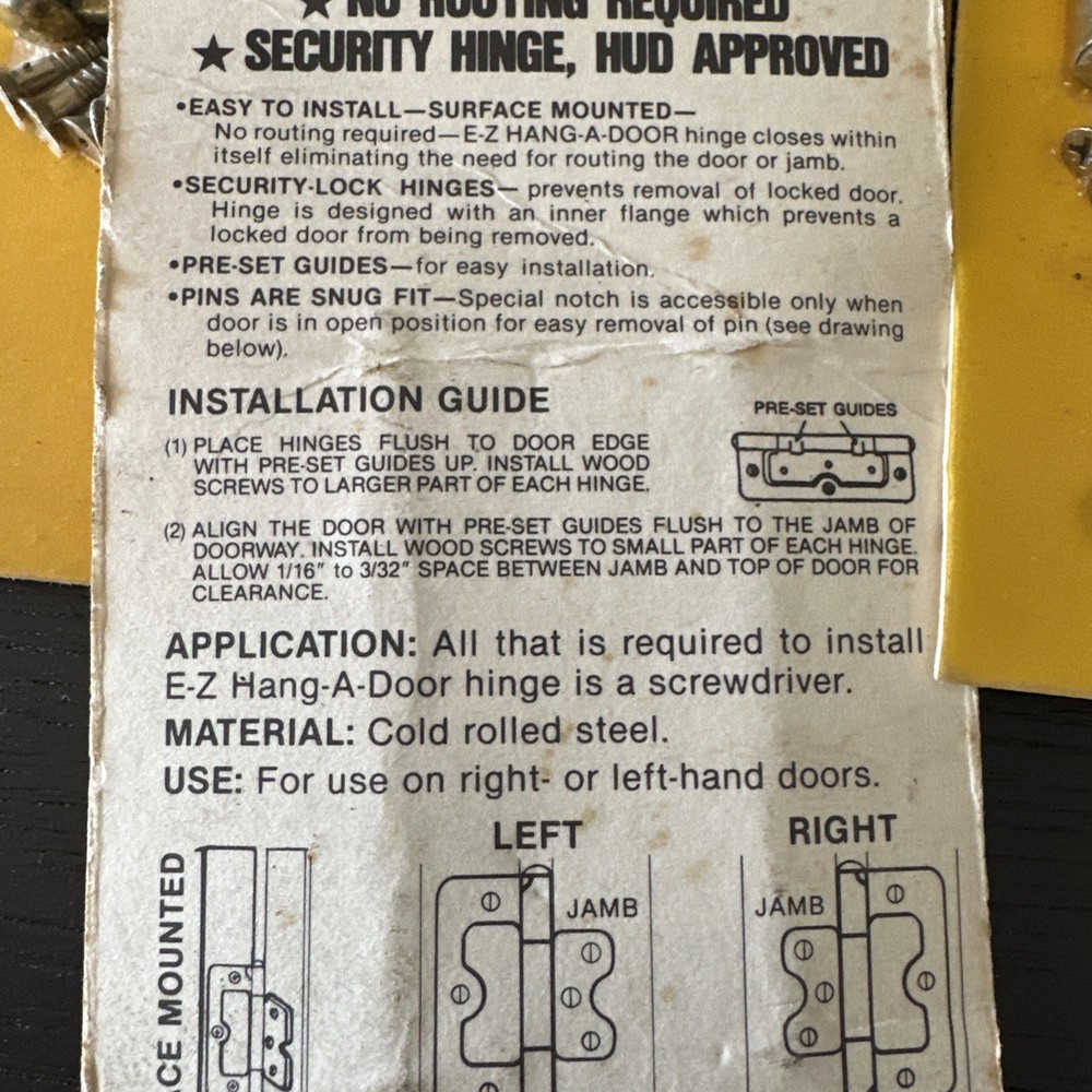 Lamar E-Z Hang A Door Hinge 2-1/2”