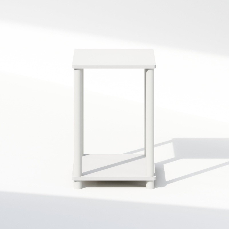 Compact Nightstand Bedside Table Easy Assembly 2-Tier Storage Modern Design New