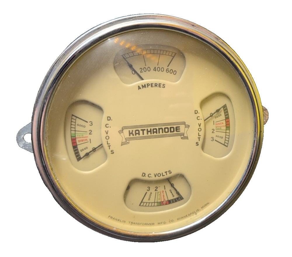 Vintage KATHANODE Battery Charging Meter (Qty 1)