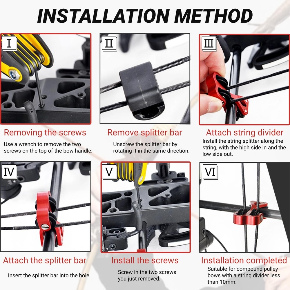 Archery Cable Slide Roller, Aluminium Alloy String Slide Stabilizer for Bow S...