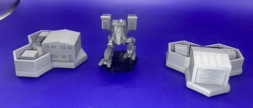 Small Warehouse w/ Hex Base x2, Tabletop Terrain Battletech (6mm)