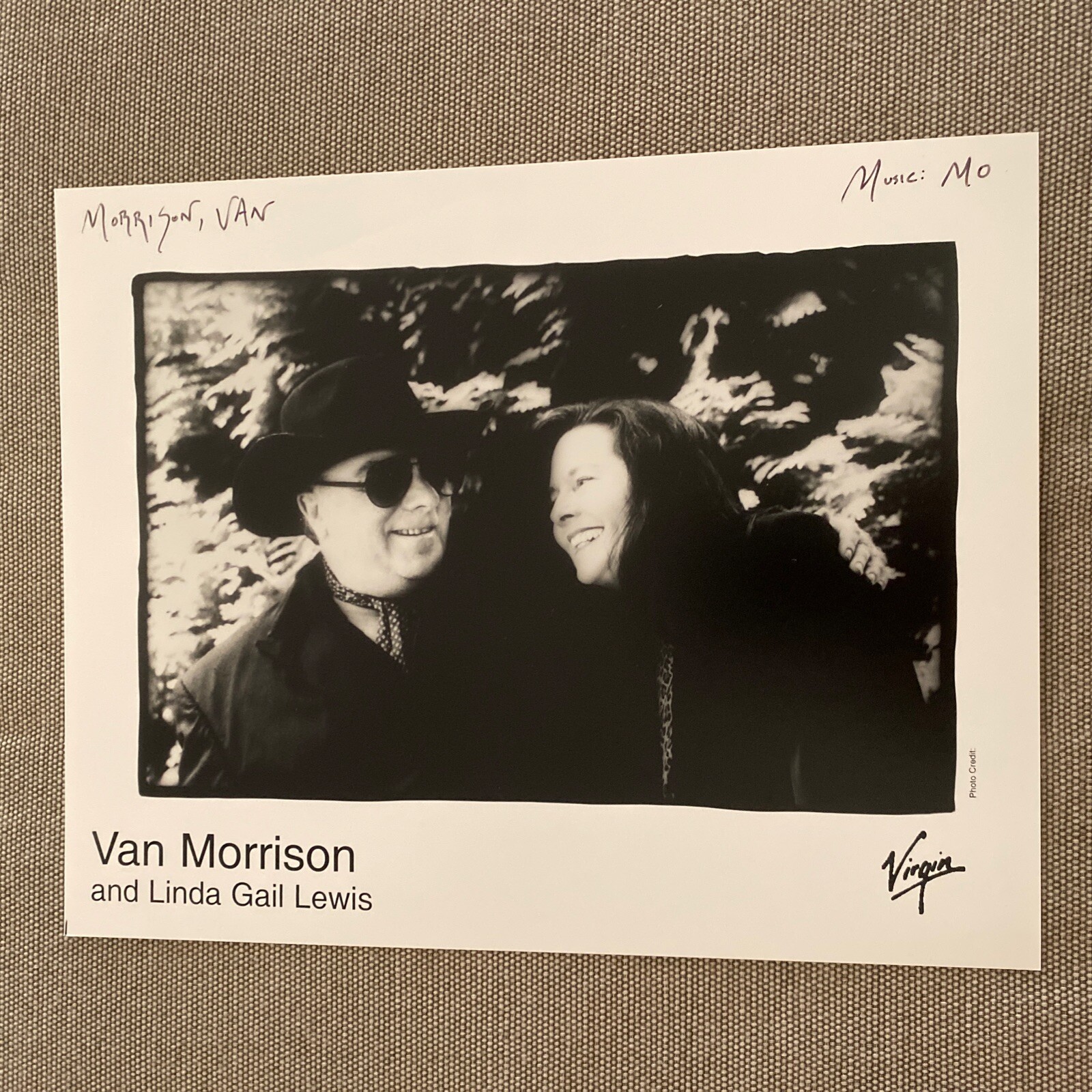 Van Morrison Press Photo 8x10”, See Description.