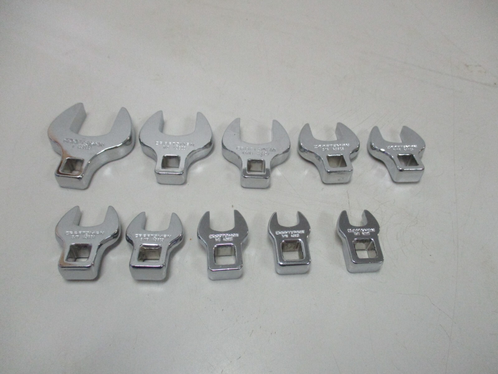 Craftsman 10pc 3/8 Drive SAE Crowfoot Wrench Set 3/8 thru 1"