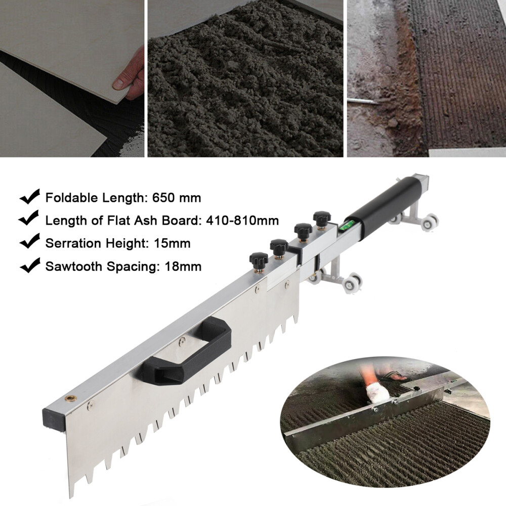 Flat Sand Tiling Paving Tool Tile Flat Ash Device650mm Foldable 410-810mmLength