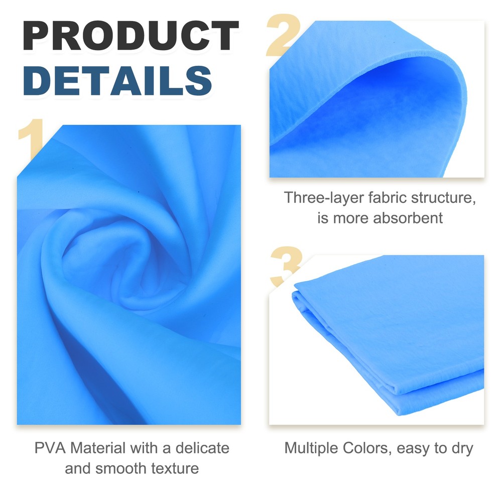 Microfiber Car Drying Cloth, 26 x 17 Inches, Blue