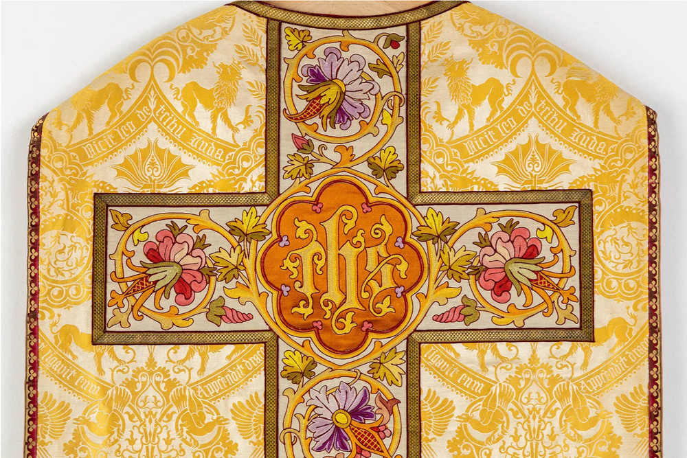 Antique Hand Embroidered Chasuble