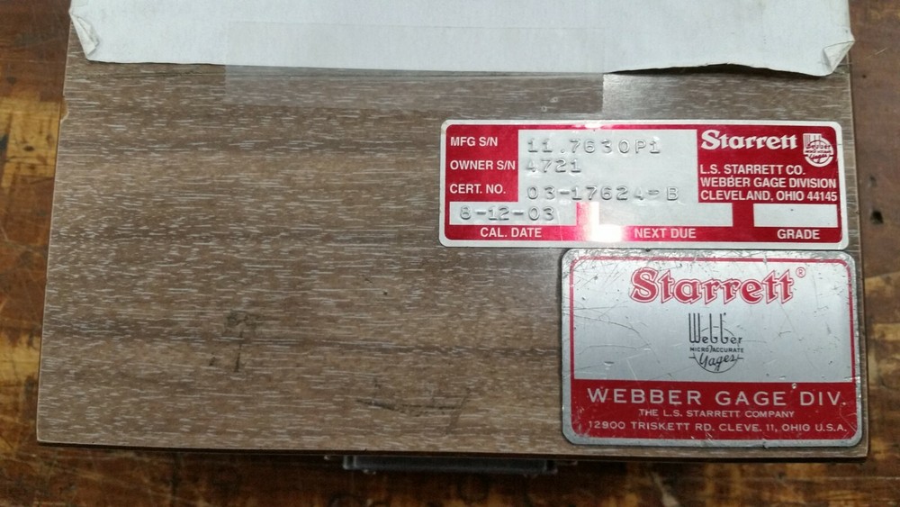 Starrett Webber. Model 8-Side optical polygon mirror. Code CROBLOX.