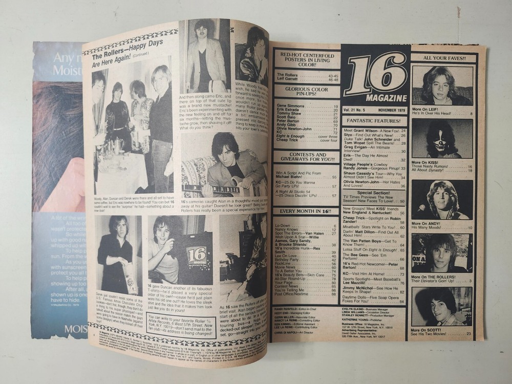 KISS RARE 1979 Vintage 16 Magazine Cheap Trick Loose Cover Writing NO POSTER