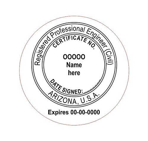 Arizona Custom Professional Engineer Self-Inking Round Stamp