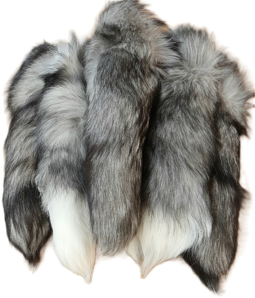 1 Tanned Indigo Fox Tail