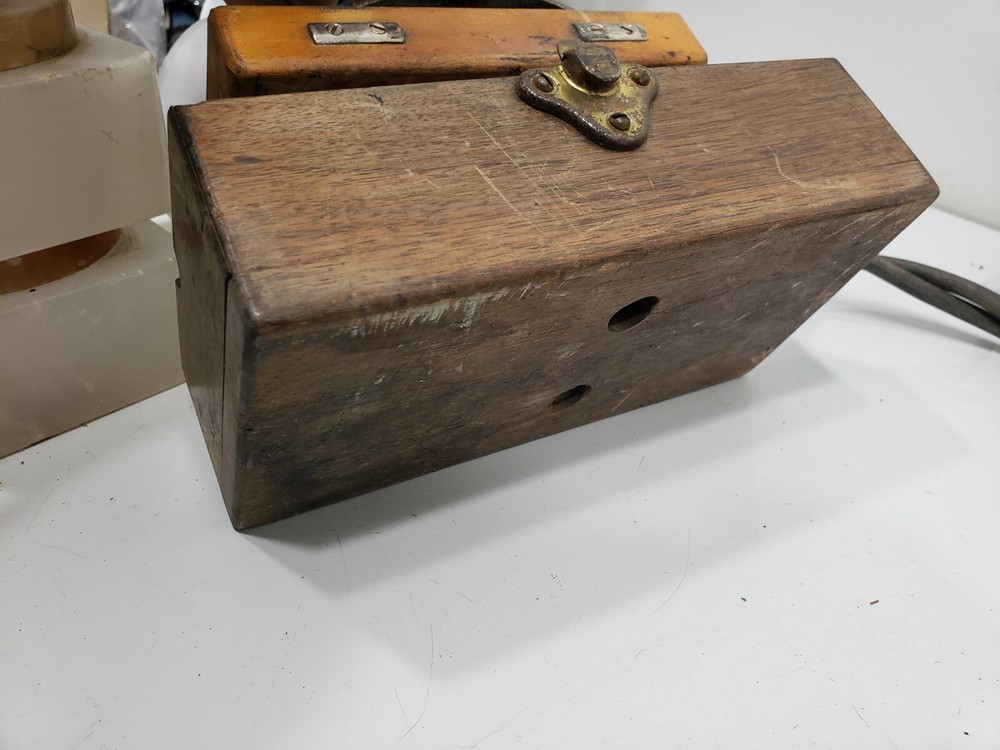 ANTIQUE SIMPLEX WIRE CABLE ELECTRIC SOLDERING IRON TOOL MACHINE BOSTON