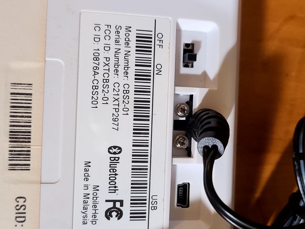 MobileHelp Emergency System Base Station w/ Power Adapter CBS2-01 Tested/Working