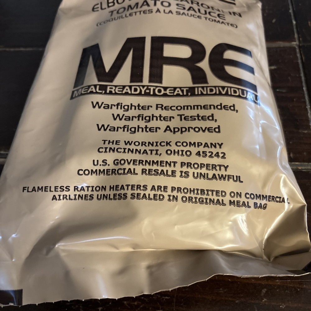 SEALED Military MRE MENU 12 Elbow Mac