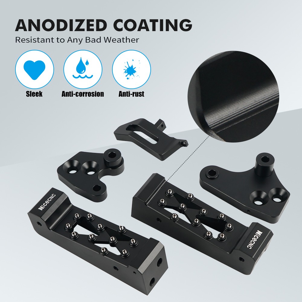 Left + Right Foot Pegs Stand Footrest For Yamaha Raptor 700 YFM700 R 2006-2024