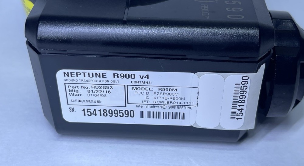 Neptune R900 v4 E-Coder T-10 Water Meter Digital LCD Reading Register