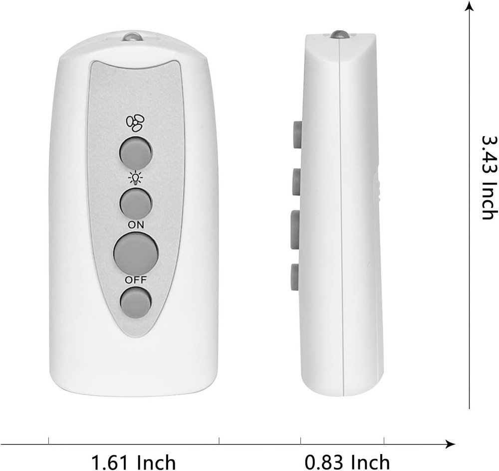 Replacement Remote Control for Socket Fan Light – Compatible with Bell+Howell So
