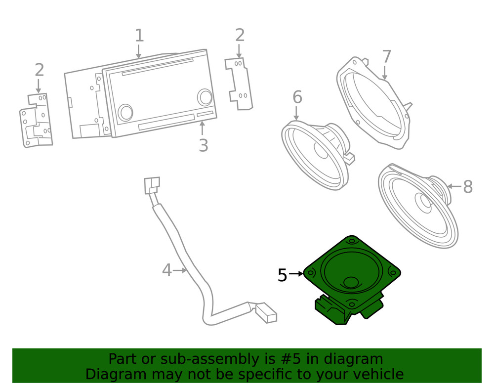 Genuine Nissan Inst Panel Speaker 28152-5Z000