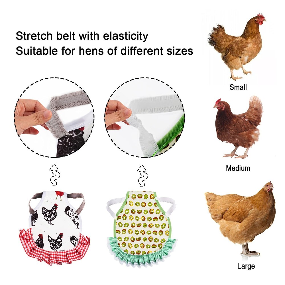 Chicken Saddle Protector 4 Pack Hen Apron Feather Guard Poultry Gear