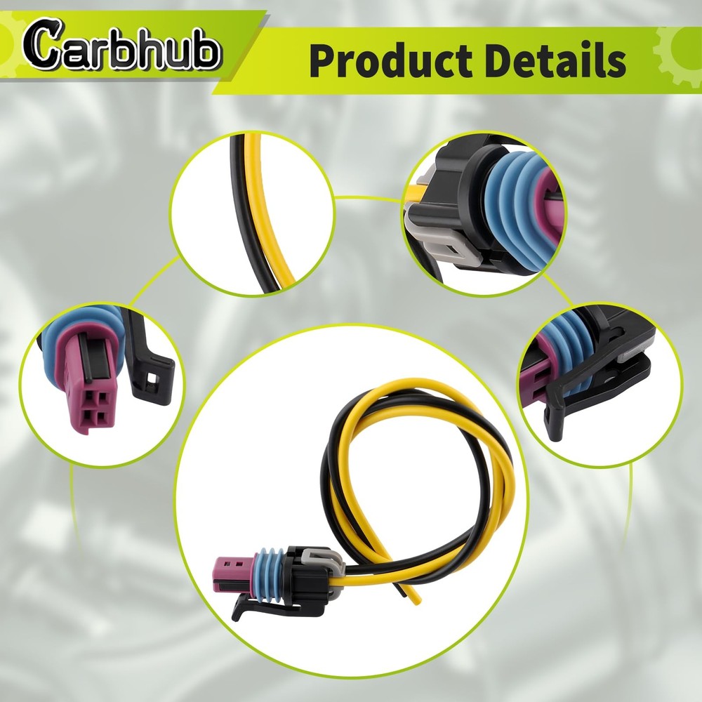 Wire Pigtail Fit for GM LS 2-Wire Pigtail, for Coolant Temperature Sensor Con...