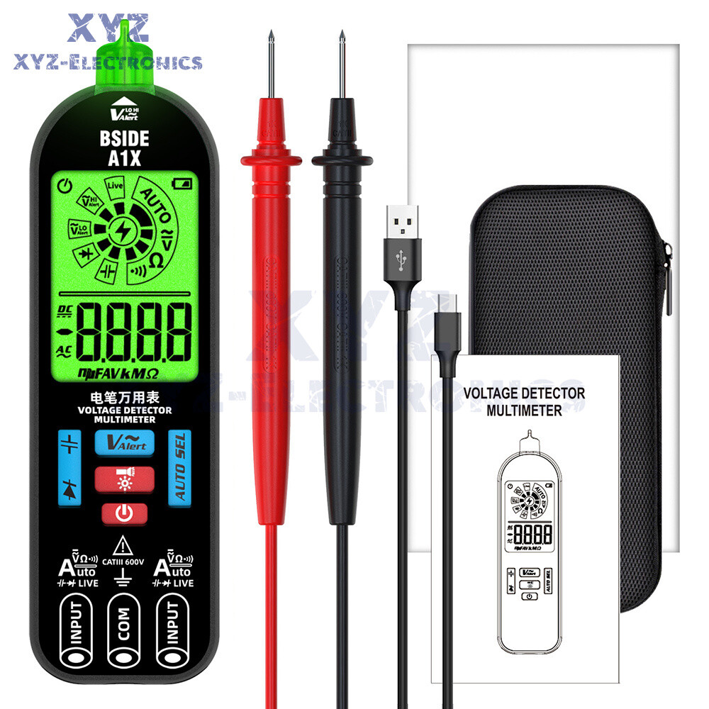 A1X Mini Multimeter LCD Digital DC/AC Voltage Resistance Tester Voltage Detector