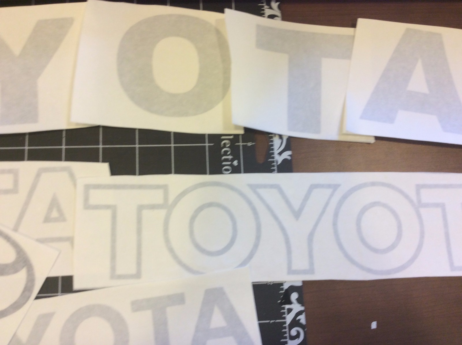 Toyota Forklift Decal Kit detailed with safety decals ( Light GRAY)