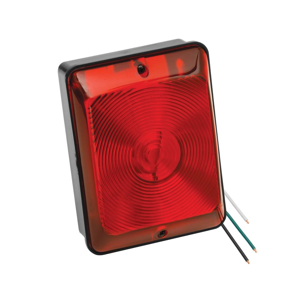 Bargman 30-86-101 Tail Light (Red Single with Stop/Tail/Turn - Black Base)