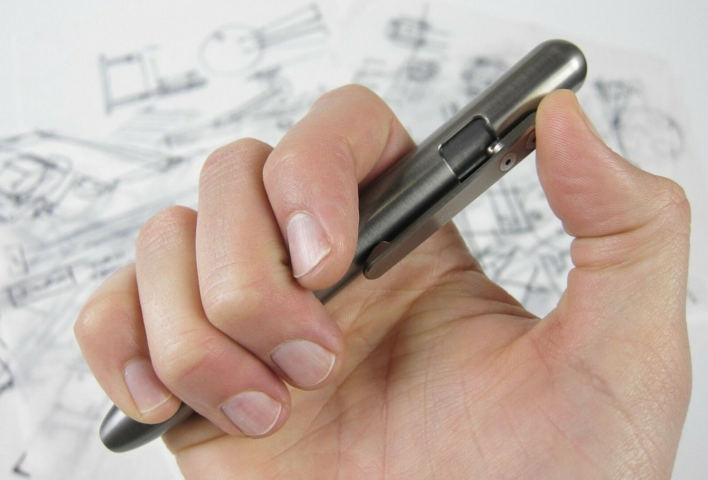 MARKSMITH Titanium Bolt Action Retractable Permanent Marker - Black Ink