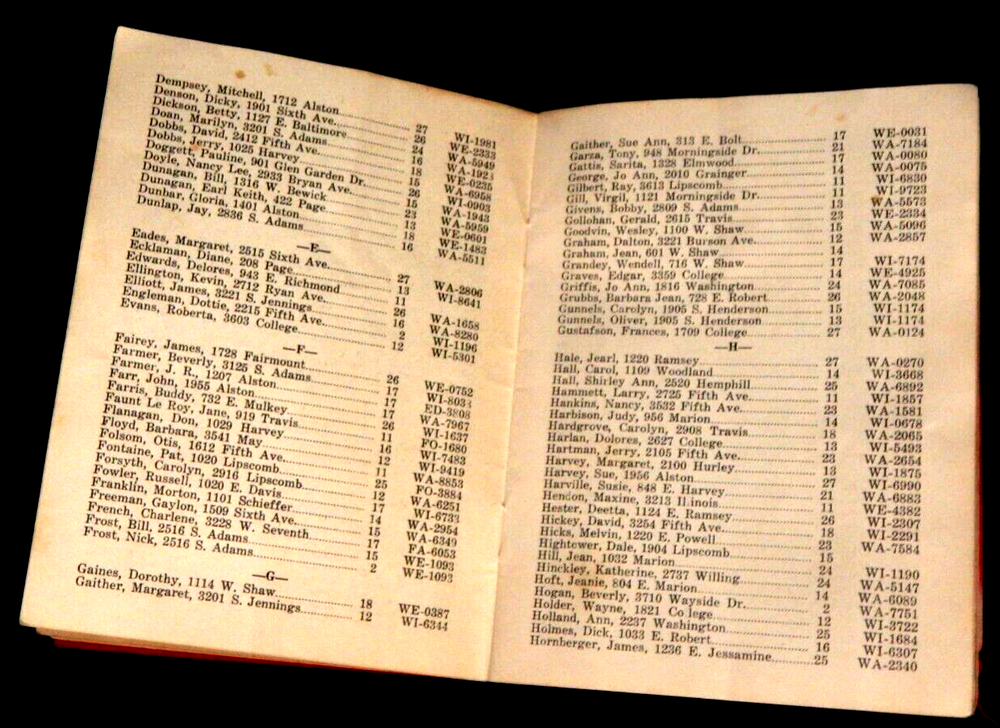 1951 Daggett Junior High School Student Directory