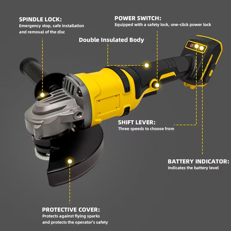 brushless angle grinder for 20v DeWalt batteries