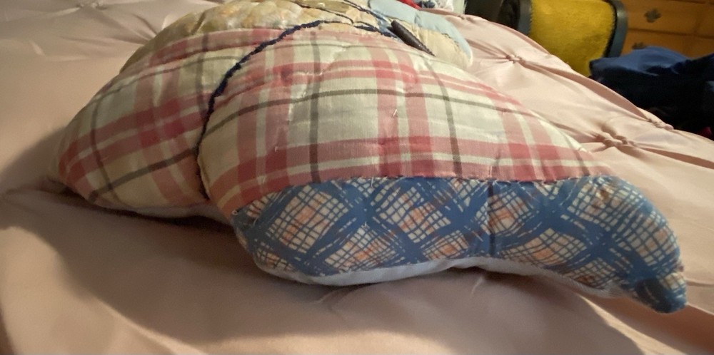 Vintage Handmade Butterfly Patchwork Quilt Pillow