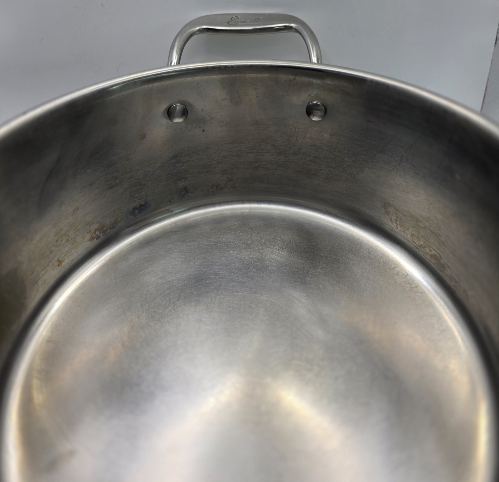 Emeril 6Qt Stainless Steel Copper Core Stock Pot with Glass Lid Double Handles