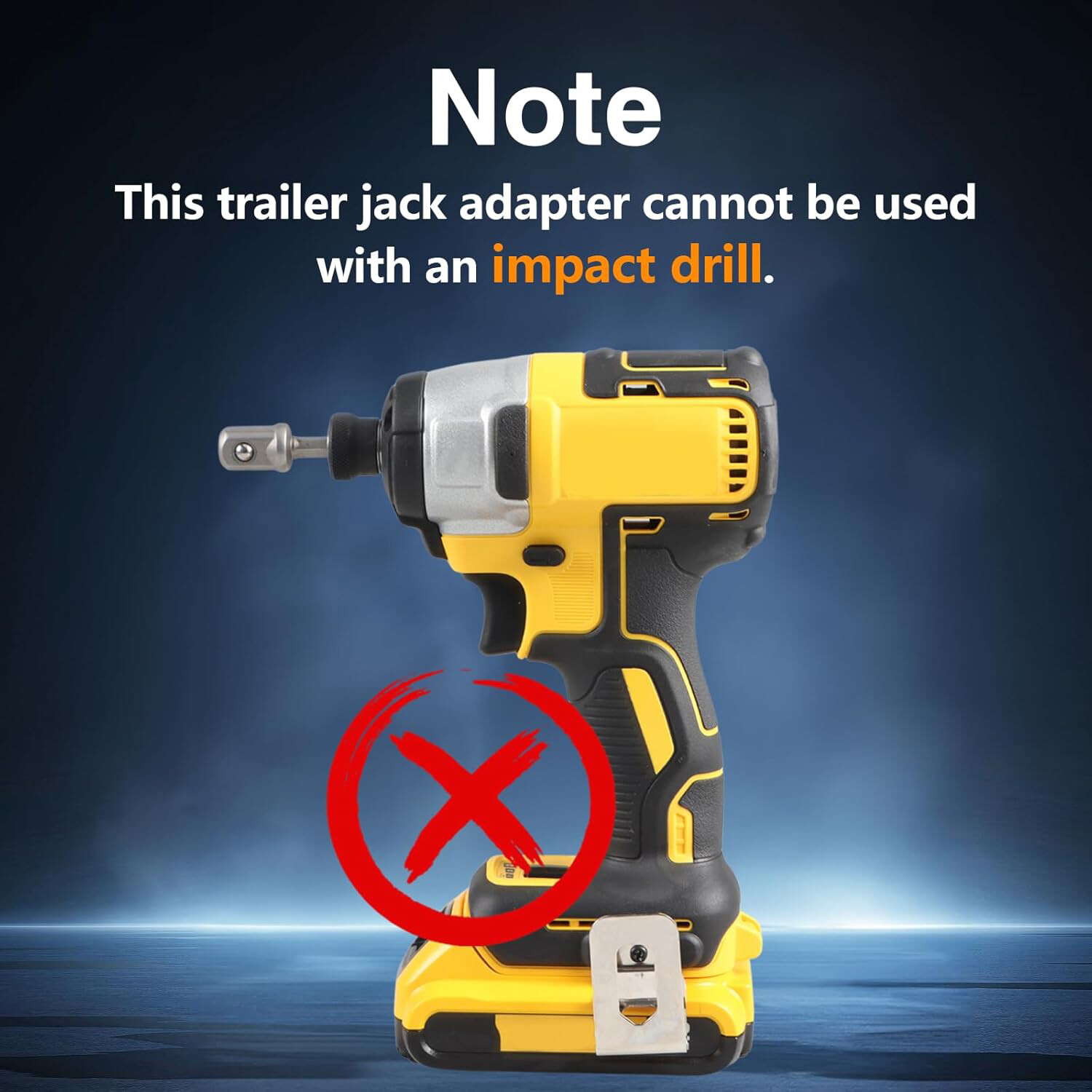 Trailer Jack Electric Drill Adapter with 1/2 Inch Socket Adapter Bit Set NEW