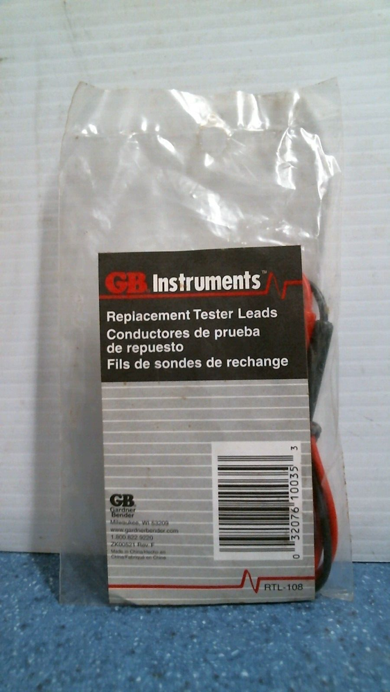 Gardner Bender RTL-108, Replacement Tester Leads, FREE SHIPPING