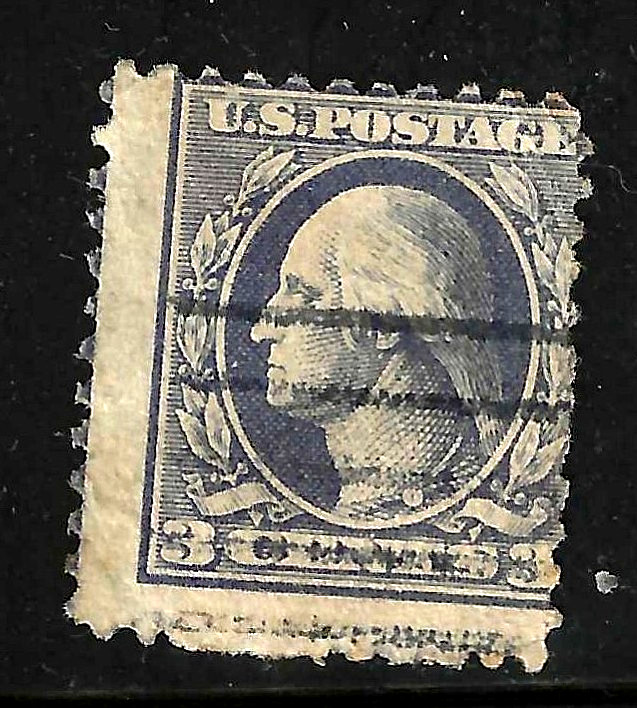 2 NIce Misperf Errors 3 & 7 Cent Washington Franklin 1908-1922 US 86A71