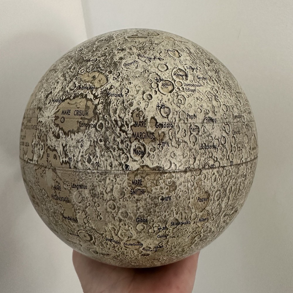 Vintage Replogle Celestial Globes Mars & Moon 6” Celestial