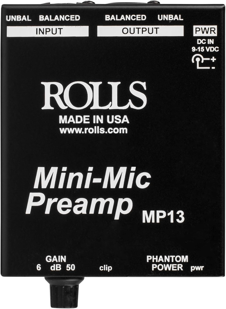 MP13 Mini Single Ch. Mic Preamp