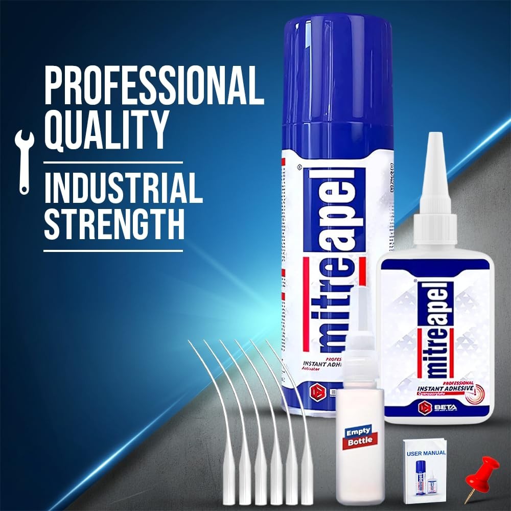 Instant Bond Professional Adhesive with Activator for Wood and Ceramic Projects