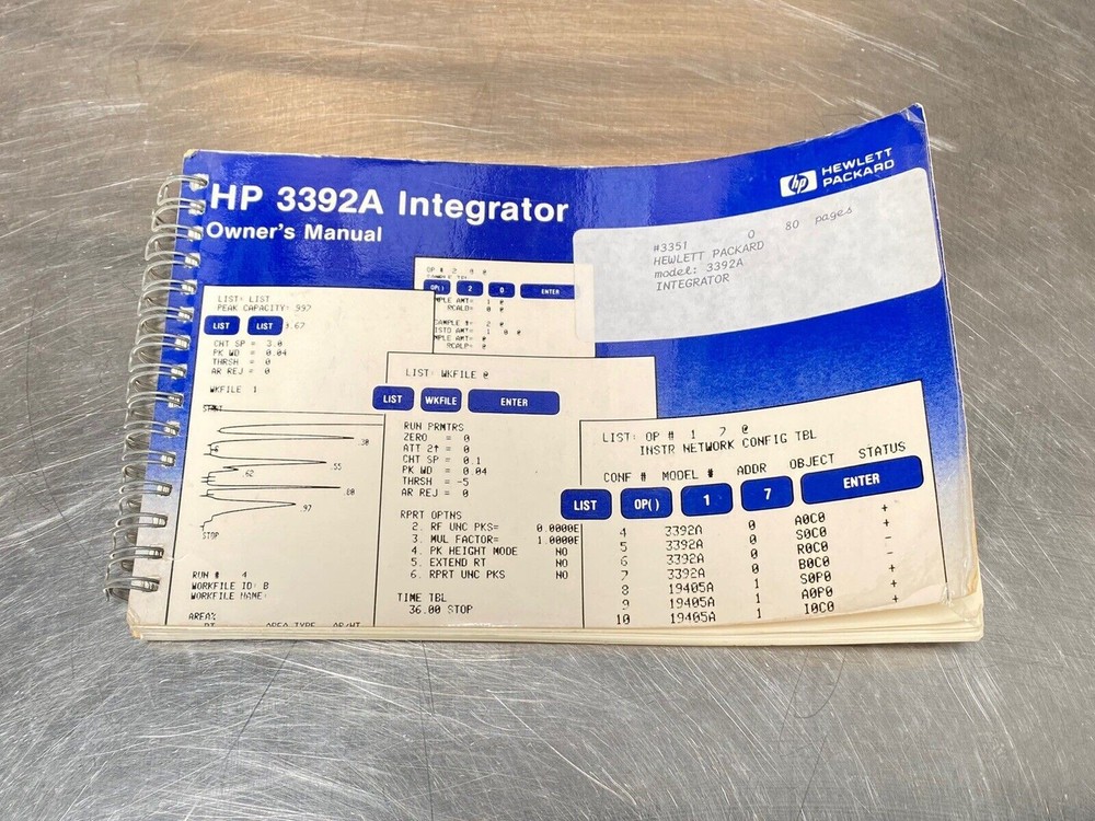 Hewlett Packard HP 3392A Integrator - Users Guide / Manual