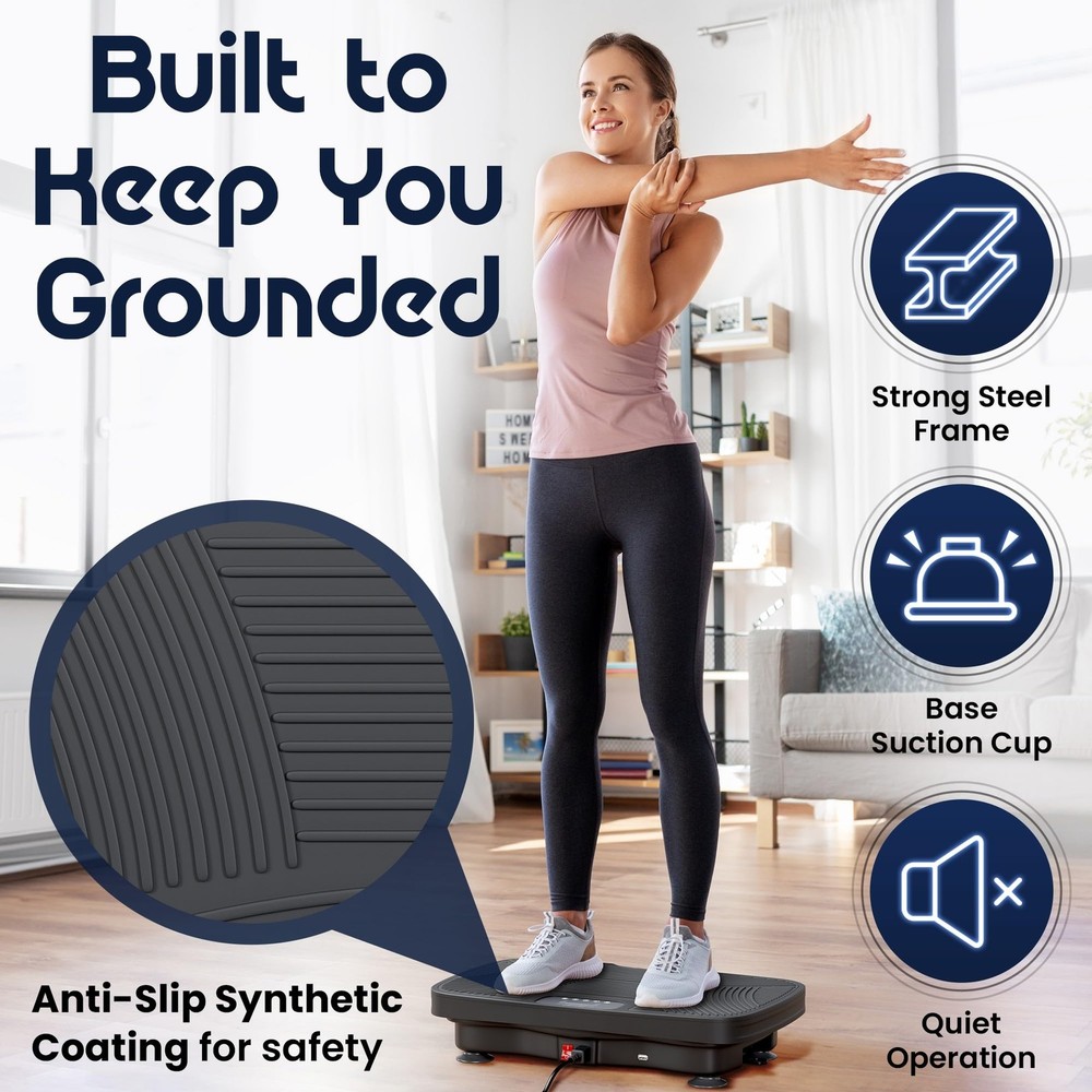 DareToThrive Portable Vibration Plate Exercise Machine - Full Body Vibration ...