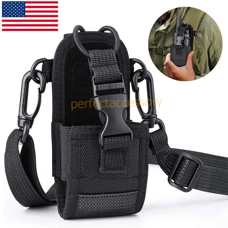 New Tactical Pouch Holster Holder Case Belt Bag for Two Way Radio Walkie Talkies