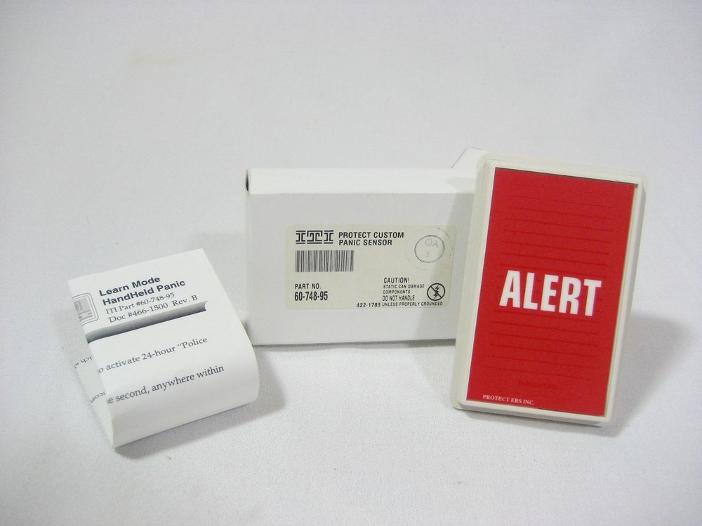 ITI 60-748-95 Protect Custom Panic Sensor Red Alert Push Button Alert Red NIB