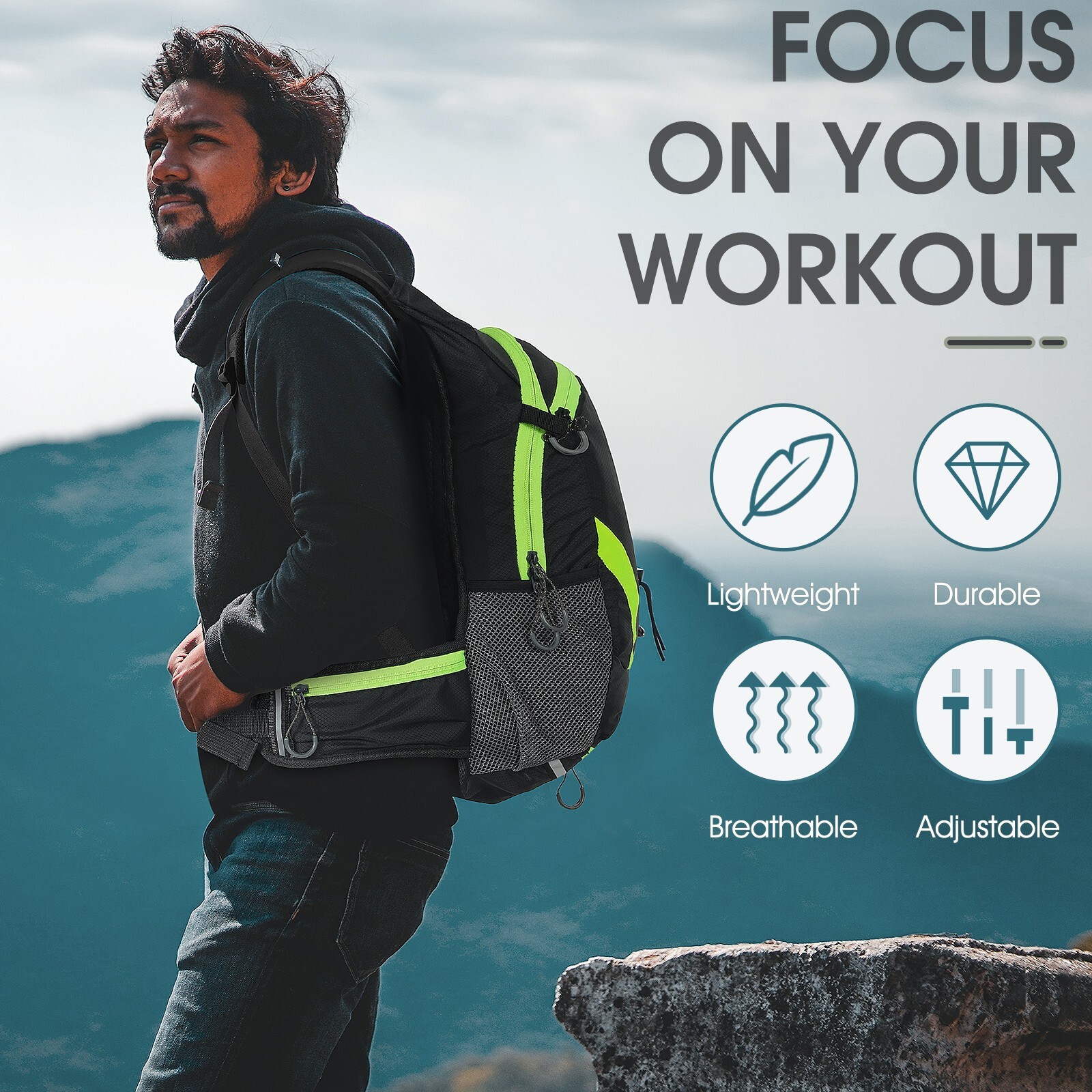 WEST BIKING Cycling Hiking Outdoor Sports Hydration Packs Backpack 16L Bag Green