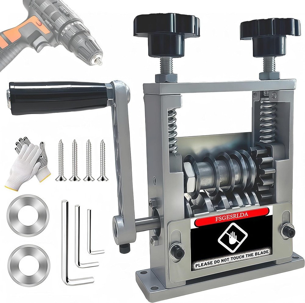 Manual Wire Stripper Machine,Drill Powered Hand Crank Wire Stripper Tool With...