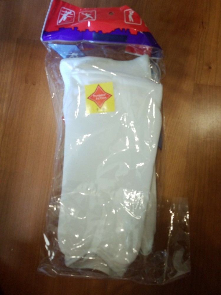 Knit Shin Pads...White...Size Small