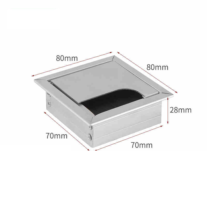Computer Square Grommet Insert Desk Table Cable Tidy Outlet USB Wire Cover New